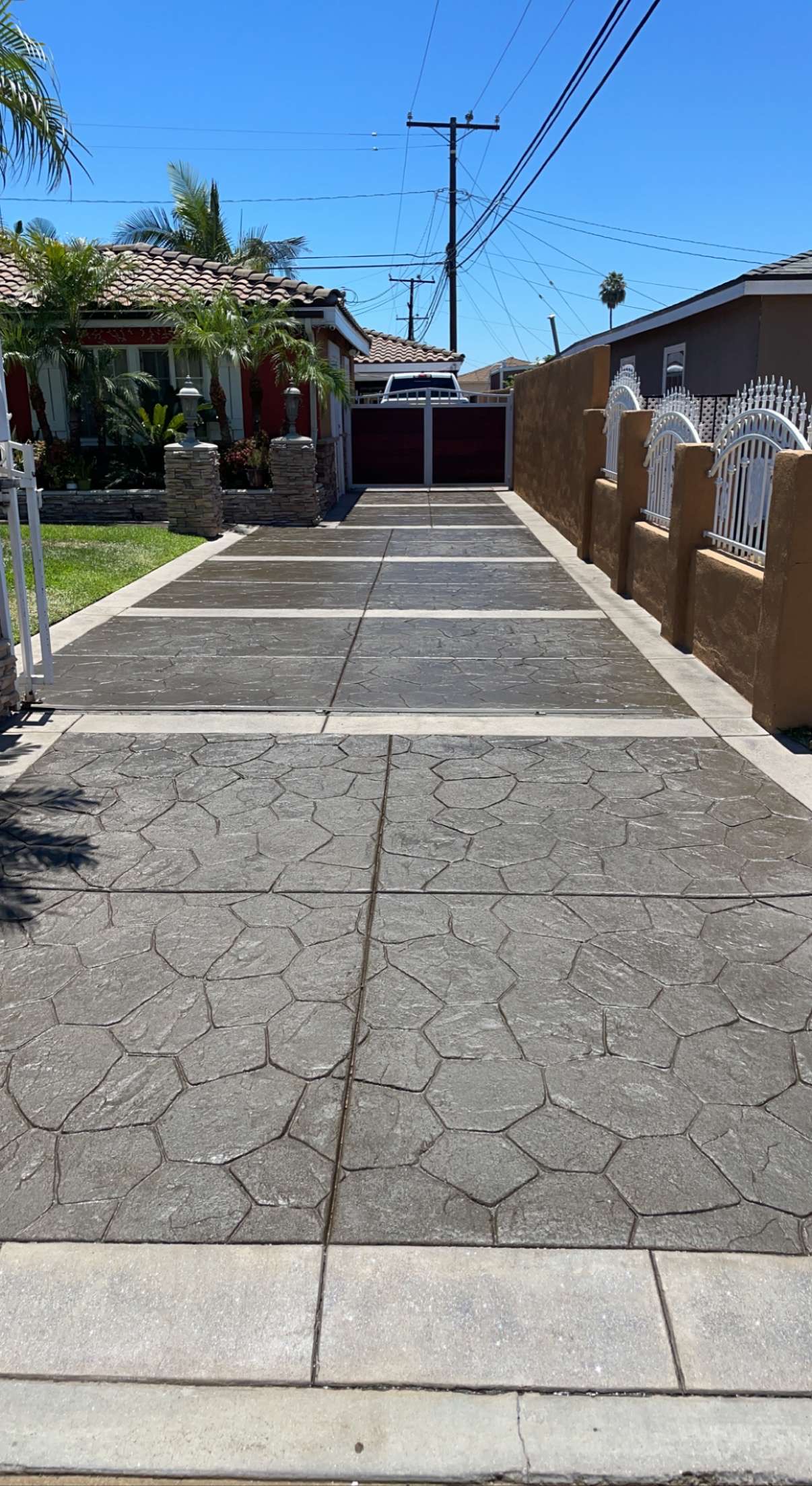 Concrete driveway